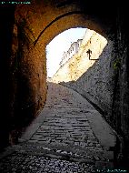Festung Königstein - La rampe d'accès a une pente très forte
