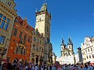 Praha - Staroměstská radnice - Pražský orloj - Chrám Matky Boží před Týnem