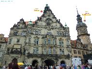 Dresden - Schloßplatz (Georgentor, Staatliche Kunstsammlungen) — ⑴ Georgentor — ⑵ Staatliche Kunstsammlungen