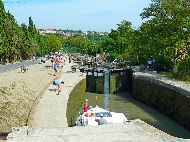 Béziers - Canal du Midi - Écluses de Fonserannes - Échelle de 8 écluse