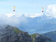 Pilatus (2100m) — ⑴ Schreckhorn — ⑵ Eiger