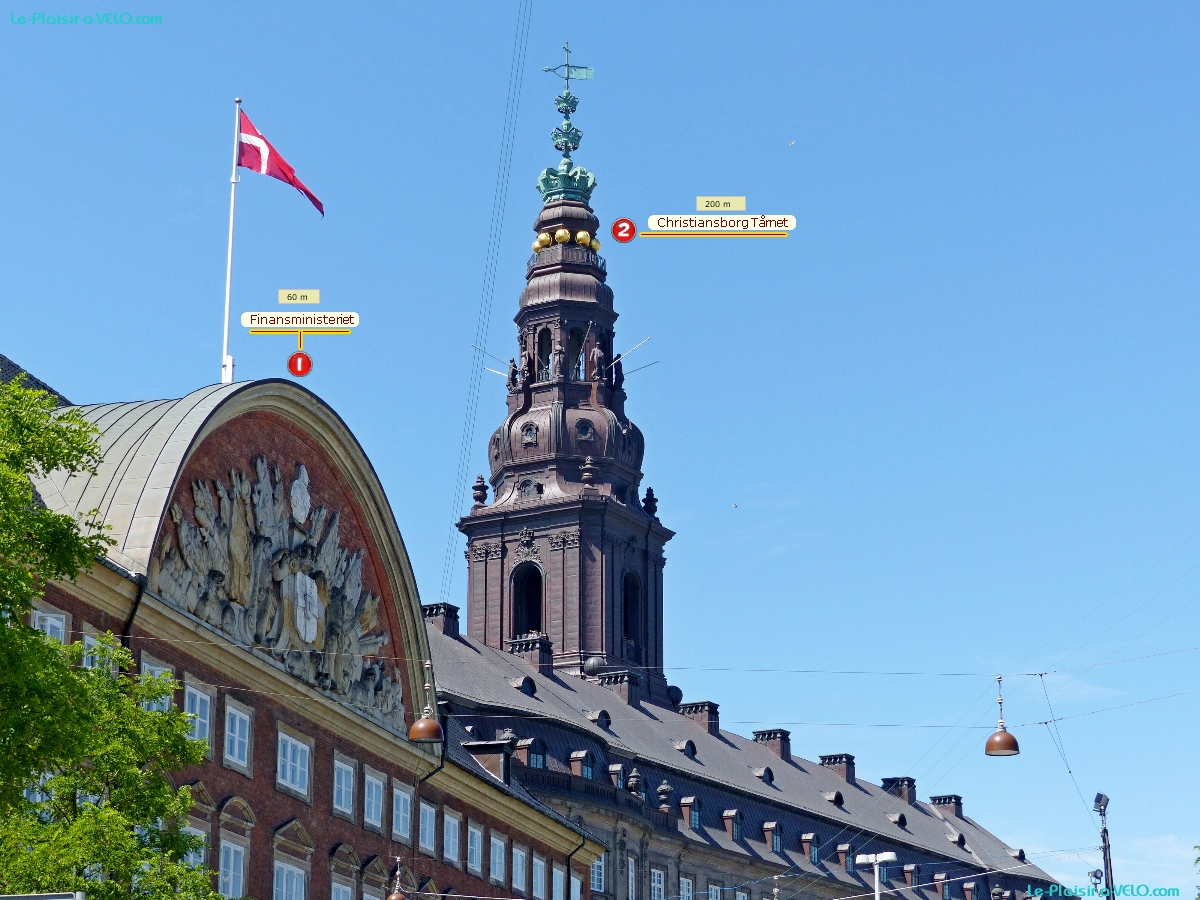 KÃ¸benhavn (Copenhague) - Slotsholmsgade 1 — â‘´ Finansministeriet — â‘µ Christiansborg TÃ¥rnet
