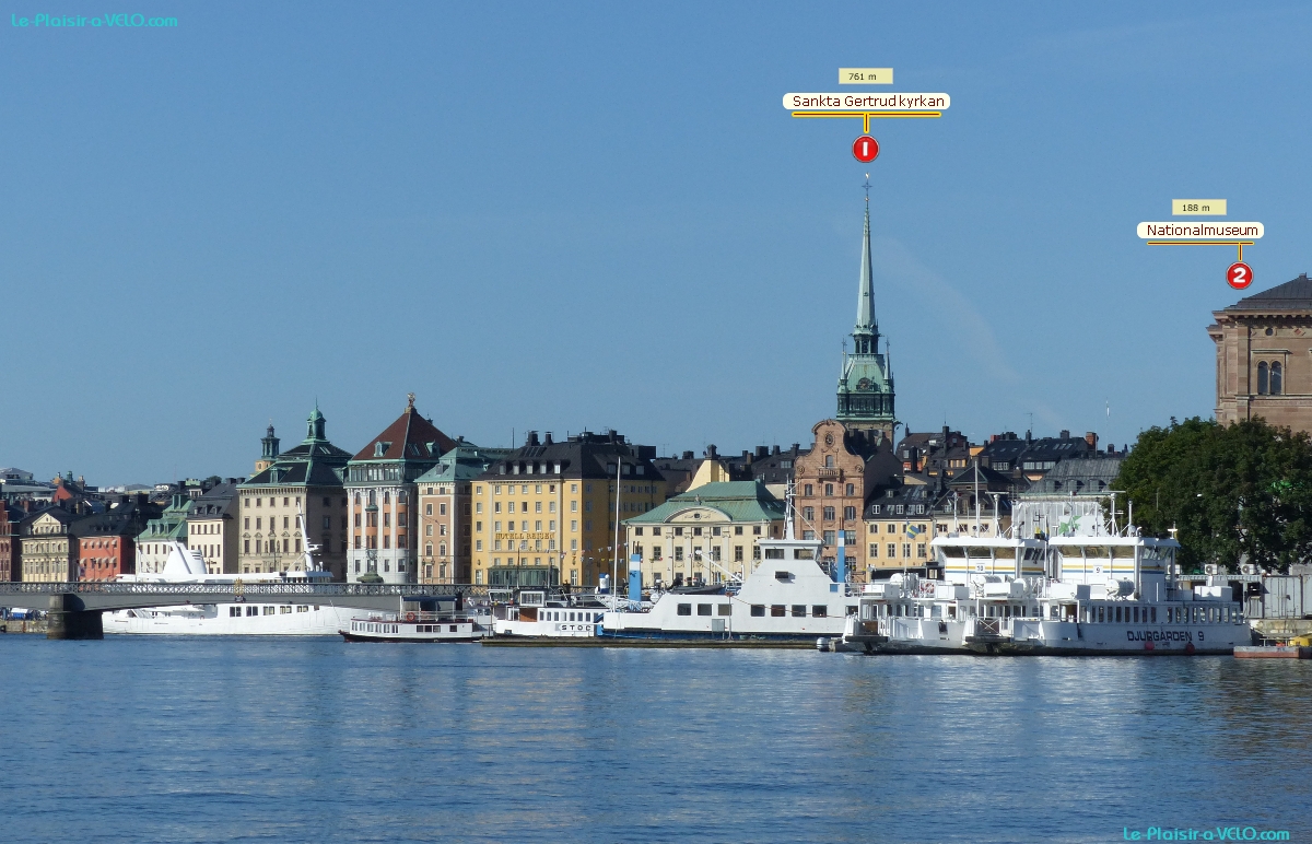 Stockholm - Balade dans l'archipel proche - Strandvägen &mdash; ⑴ Sankta Gertrud kyrkan &mdash; ⑵ Nationalmuseum