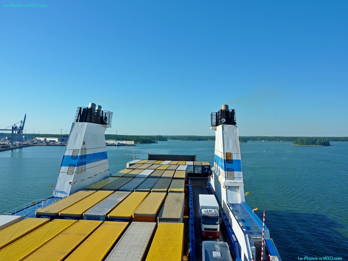 Sur la Baltique - Ã€ bord du Ferry - Il est 17h27, c'est parti pour 29h de voyage (1250 km)