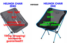 Cyclo camping - Helinox Chair Zero vs One